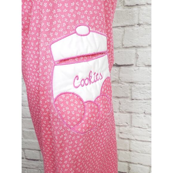 VTG Pink White Floral House Day Dress Pearl Snap Front Short Sleeve Pocket Sz S - Picture 3 of 14